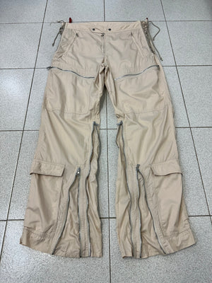 AW1999 Prada zipper laced astro biker cargo pants