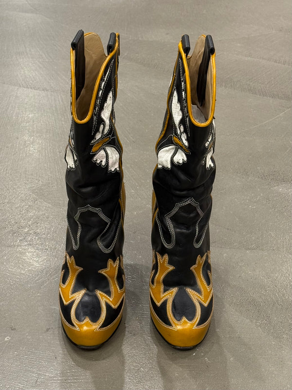 2000s Dolce & Gabbana runway western cowboy boots
