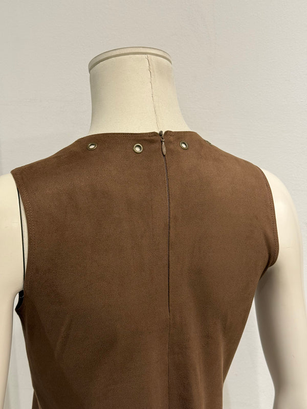 2000s Plein Sud suede set sleeveless top & pants