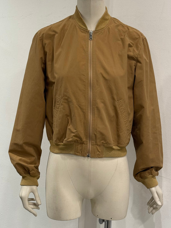 1990s Armani brown cotton bomber jacket
