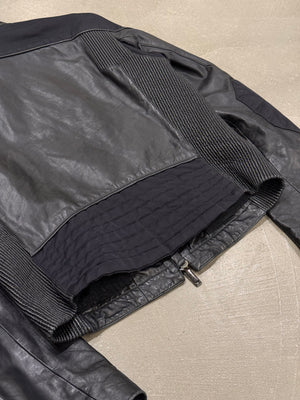 S/S2005 Emporio Armani leather panelled biker jacket