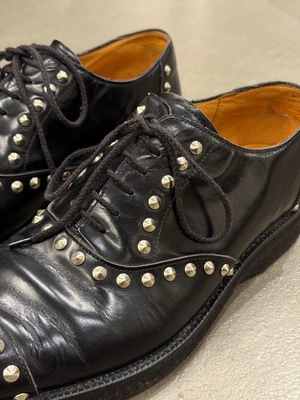 2010s Comme des Garçons studded leather derby shoes