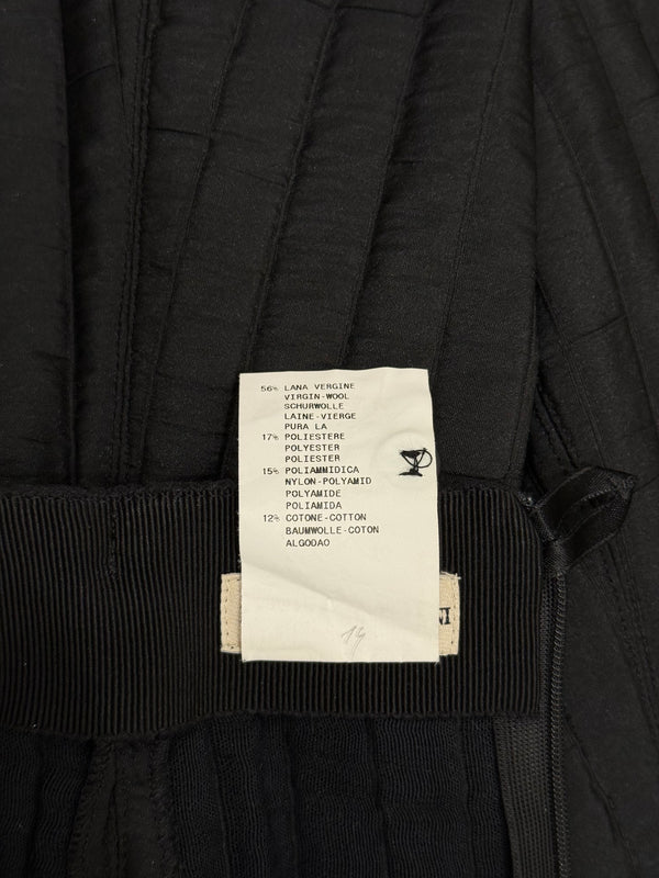 1990s Emporio Armani pleated drawstring midi skirt