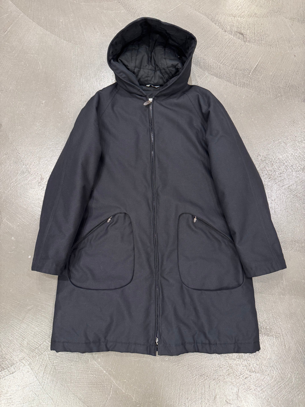 1990s Mandarina Duck egg cell hooded jacket