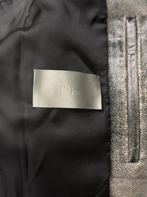 A/W2002 Dior by Hedi Slimane distressed leather jacket