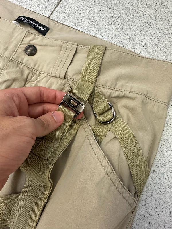 SS2004 Dolce & Gabbana Bondage parachute cargo pants