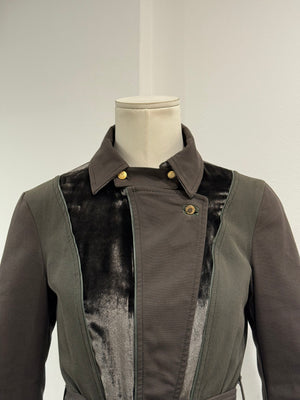 2000s Roberto Cavalli belted paneled jacket