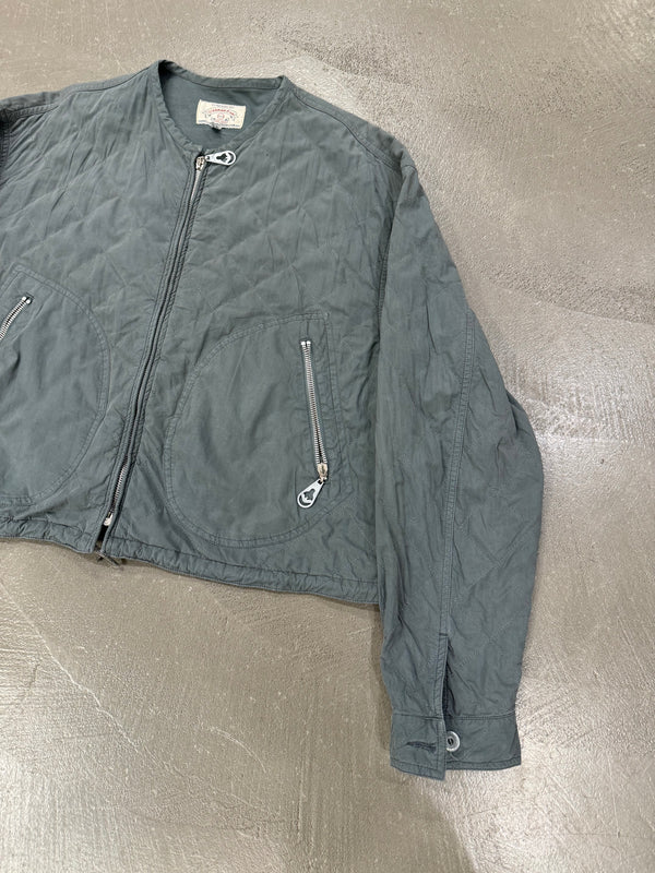 1990s Armani cropped boxy light bomber jacket