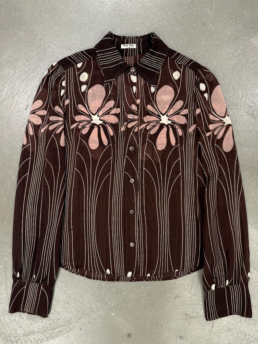 S/S2003 Miu Miu floral silk shirt