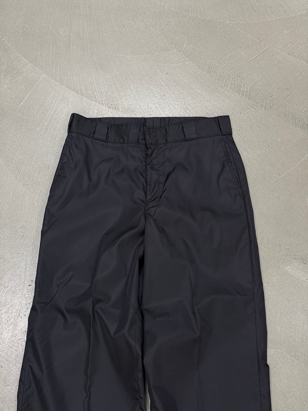 2000s Prada nylon wide leg trousers