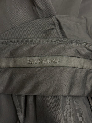 S/S2023 Balenciaga knot-front hybrid shirt wide leg pants