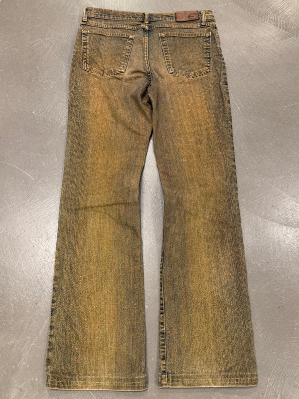 2000s Cavalli sand wash flared jeans