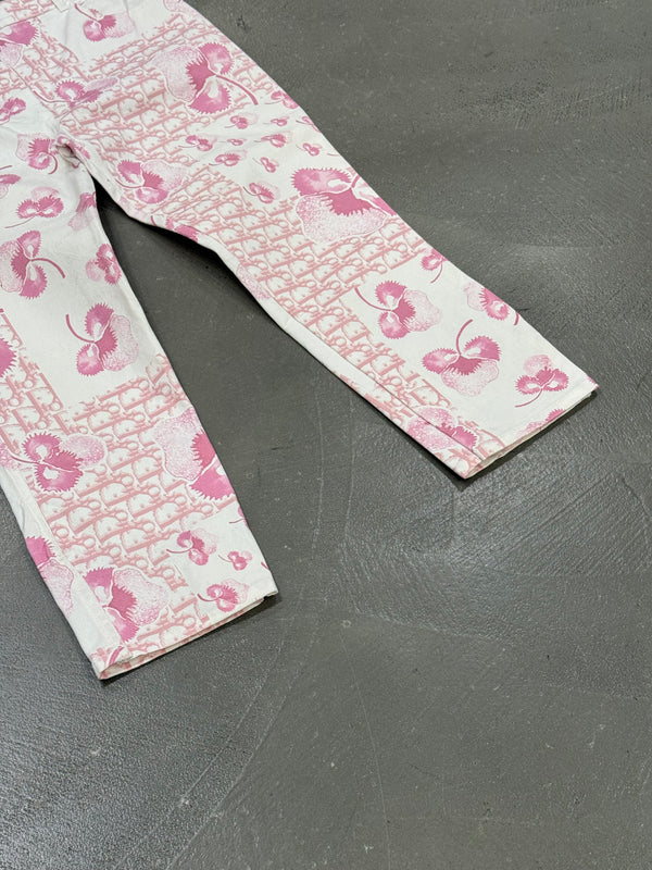 2000s Christian Dior by Galliano capri monogram pants