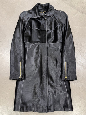 2000s Gucci pony hair leather coat