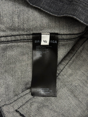 Balenciaga faded logo oversized denim jacket