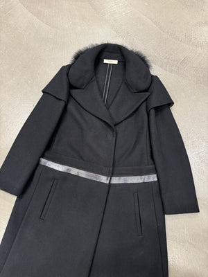 2000s Prada real fur wool coat
