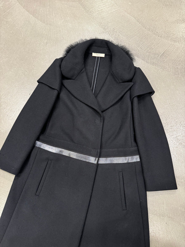 2000s Prada real fur wool coat