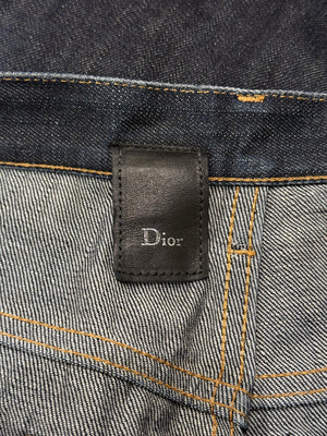 2000s Dior by Hedi Slimane raw denim straight jeans