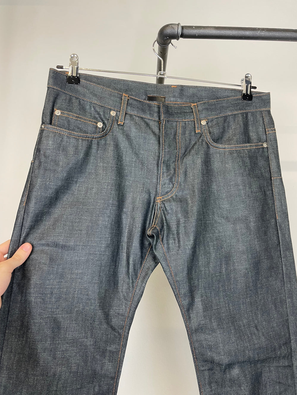 Dior 2006 Hedi Slimane coated polyurethane denim