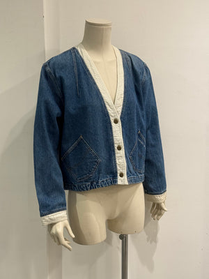 1990s Emporio Armani cropped denim jacket