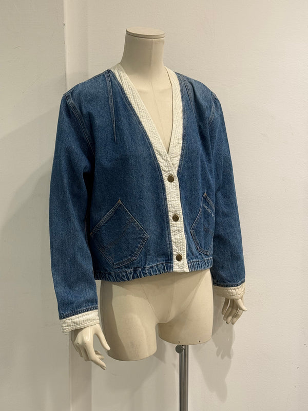 1990s Emporio Armani cropped denim jacket