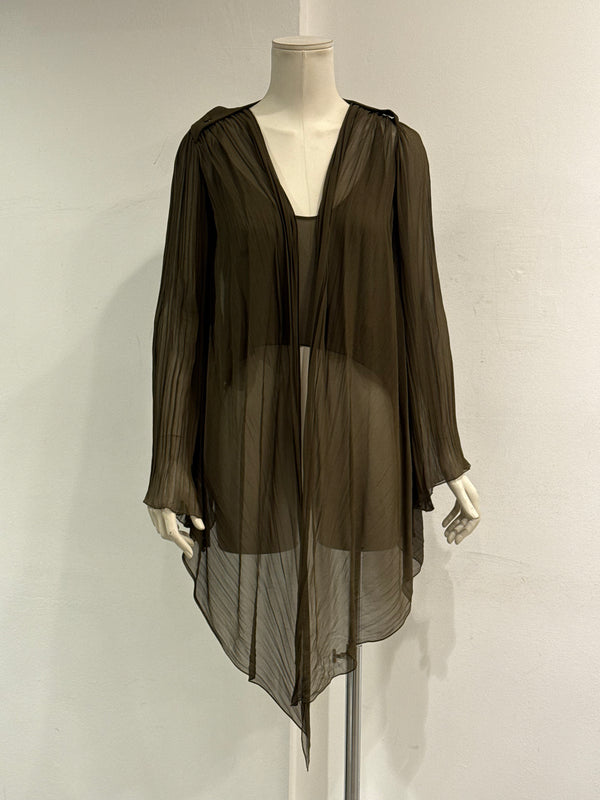 A/W2014 Tom Ford drape asymmetric cape and top set