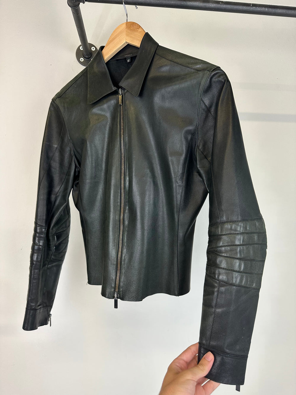 FW1999 Gucci Tom Ford leather biker jacket