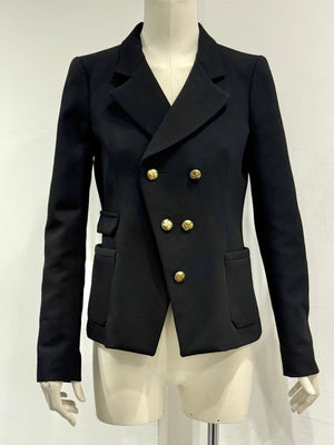 2008 Balenciaga by Ghesquiere asymmetric double breasted blazer