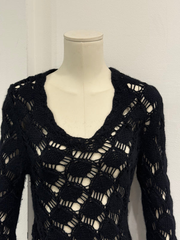 2000s Dolce & Gabbana mesh cut-out knit
