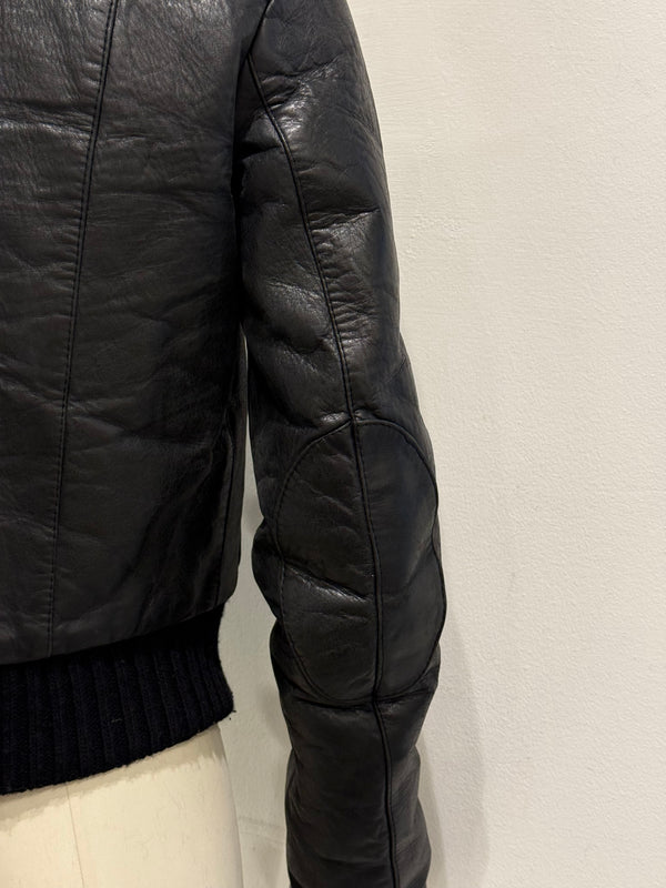 A/W2002 Balenciaga by Nicolas Ghesquiere runway aviator leather jacket