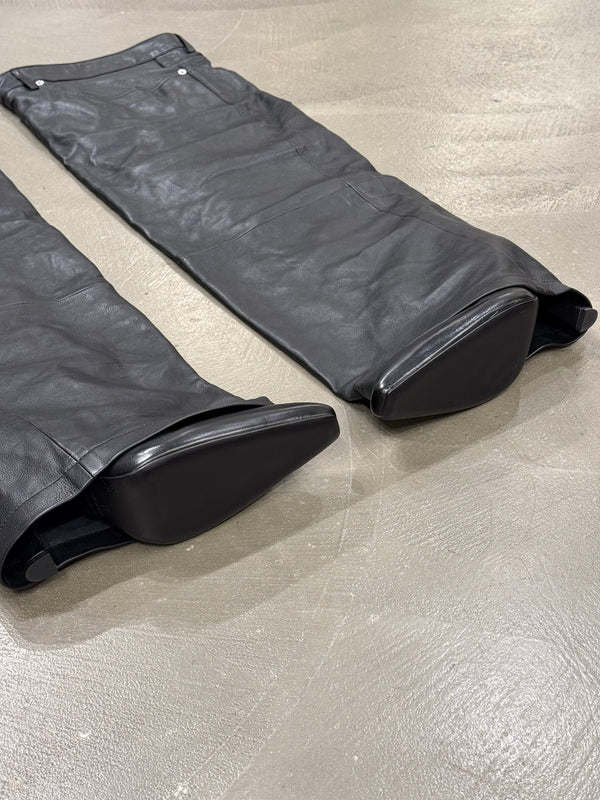 Balenciaga Falkon thigh-high leather pants boots