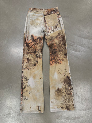 2000s Roberto Cavalli tattoo pants