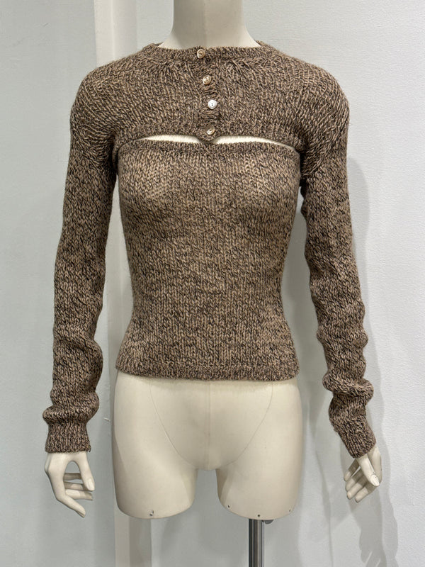 S/S1999 Dolce & Gabbana runway cropped cardigan + top set