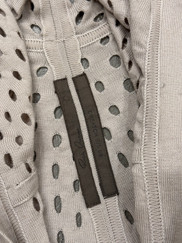 S/S2008 Rick Owens “Creatch” holed long cardigan