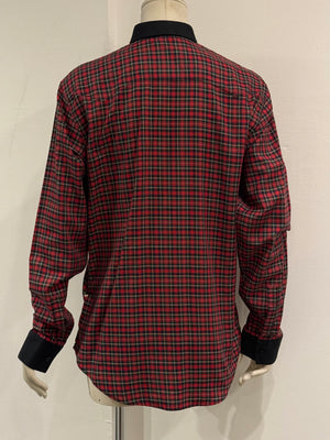 A/W2005 Dior by Hedi Slimane runway eagle embroidery check shirt