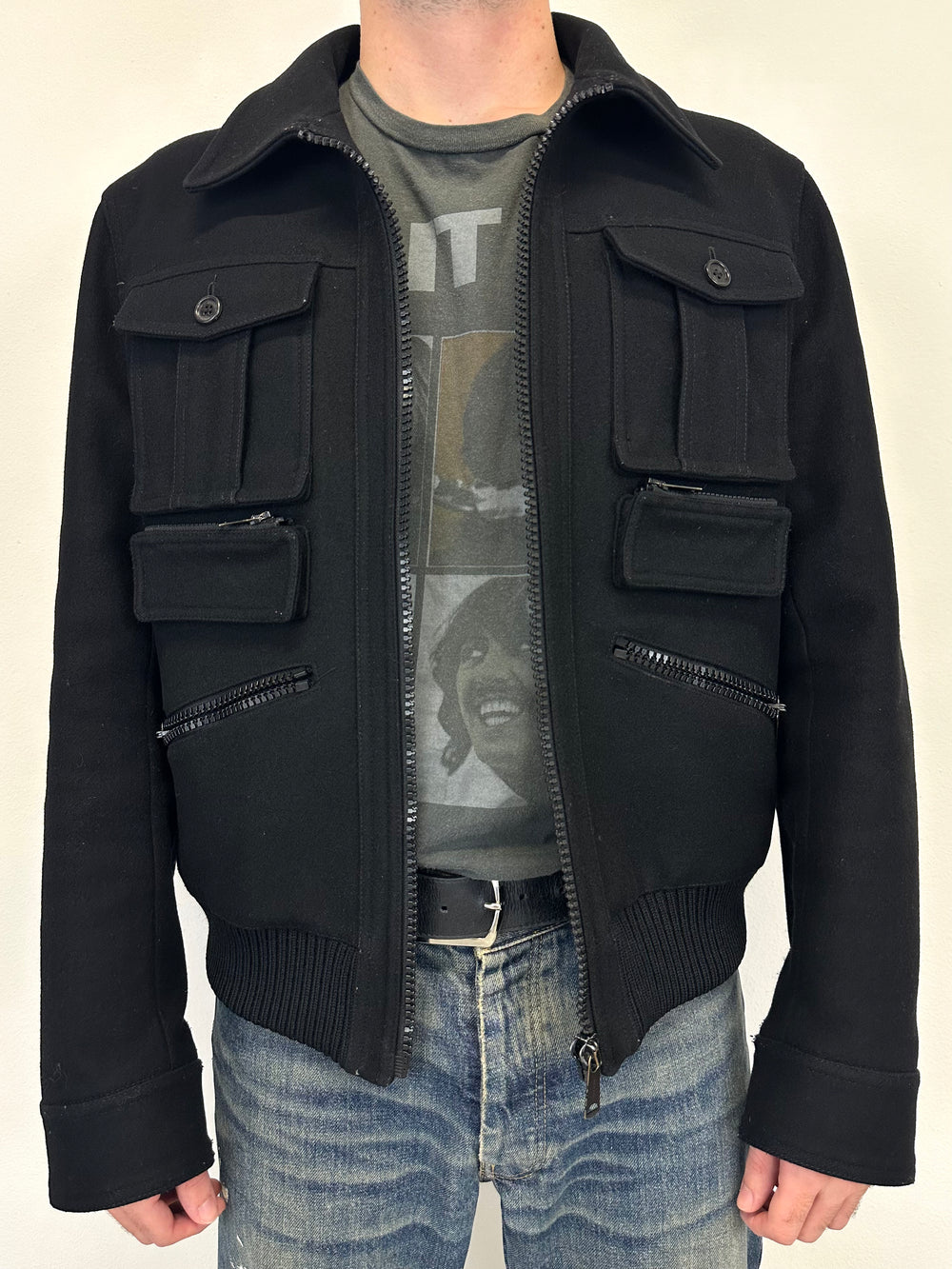 AW06 Dior by Hedi Slimane military bomber jacket