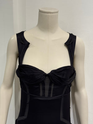 S/S2004 Gucci by Tom Ford bondage corseted dress