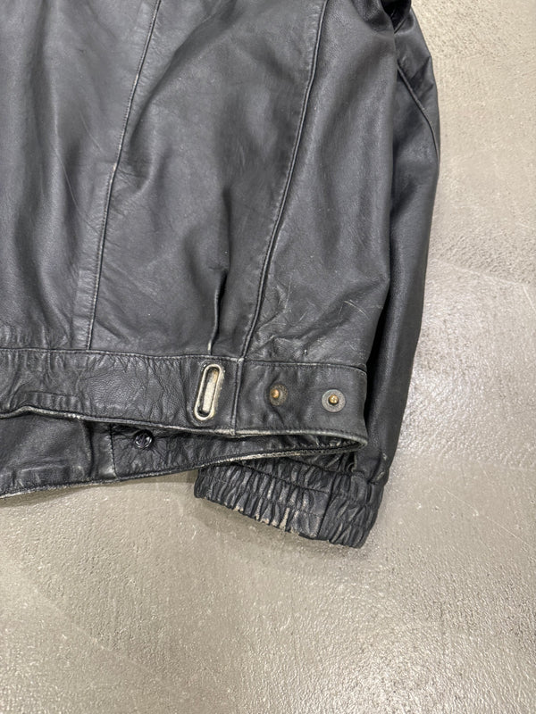 1980s Marithe Francois Girbaud “Compagnie des montagnes & des forets” leather jacket