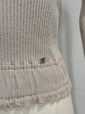2000s Chanel logo wool tank top