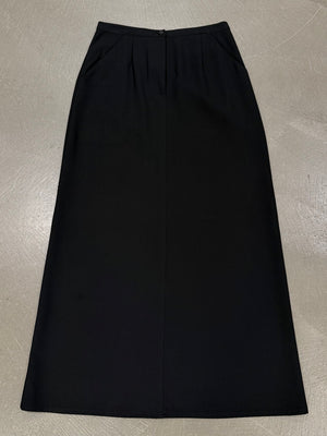 2000s Dolce & Gabbana black minimalist long skirt
