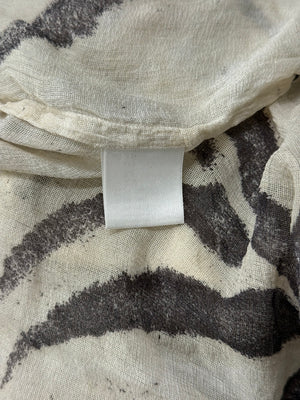 1999 Roberto Cavalli zebra print sheer shirt