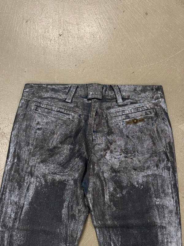 2000s Cavalli waxed shorts