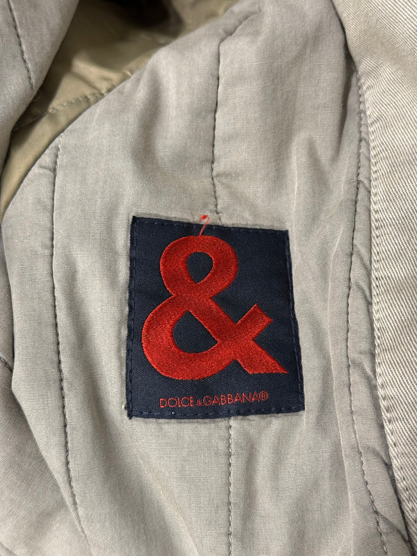 2000s Dolce & Gabbana hooded military parka with adjustable straps