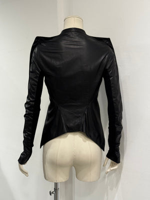 A/W2009 Rick Owens reinforced shoulders leather jacket