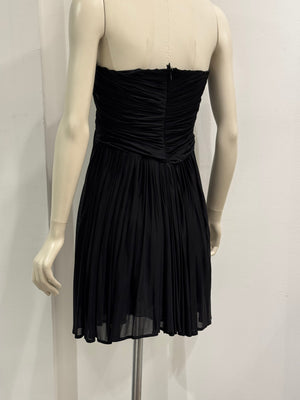 S/S2005 Alexander McQueen runway strapless draped chiffon mini dress