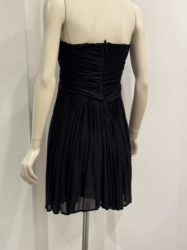 S/S2005 Alexander McQueen runway strapless draped chiffon mini dress