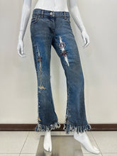 Load image into Gallery viewer, S/S 2001 Dolce &amp; Gabbana safety pin punk jeans with broches
