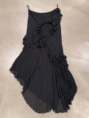 2000s Gianfranco Ferré long draped skirt