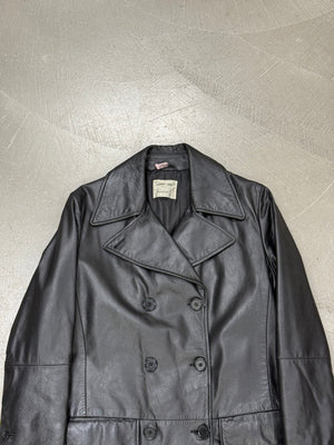 1997 Helmut Lang double breasted leather trench coat