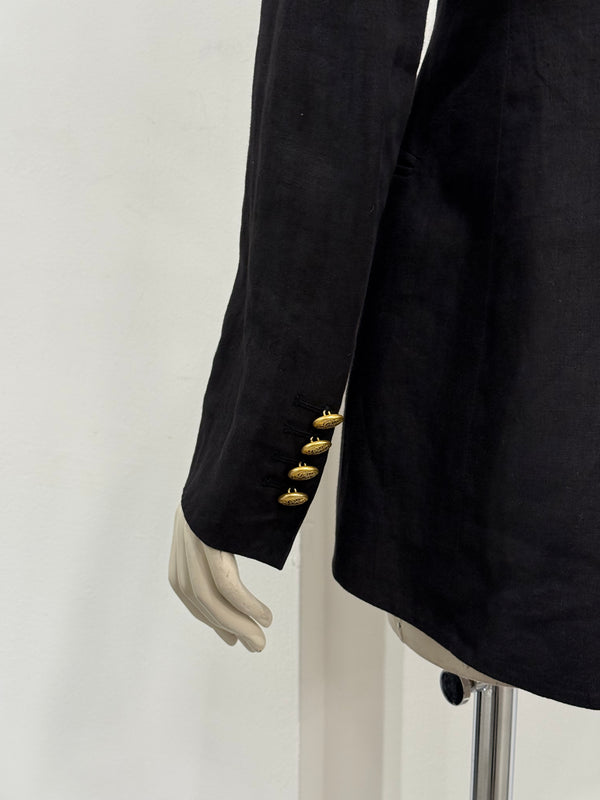2000s Dolce & Gabbana military tailored jacket with pins